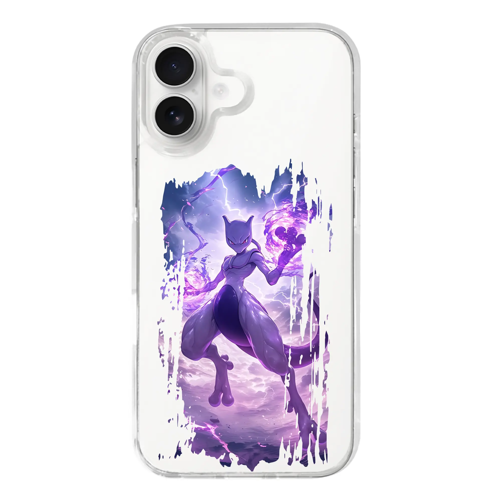 ポケモン グッズ,ミュウツー - iPhone 17シリーズ 透明スマホケース – 薄型・耐衝撃・精密フィット保護カバー